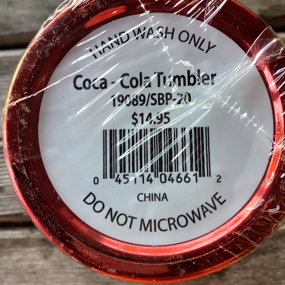 Coca Cola Metallic Red Cold Drink Tumbler - Picture 3 of 3
